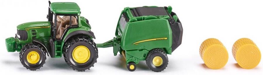 SIKU John Deere Tractor met Balenpers Speelgoedvoertuig
