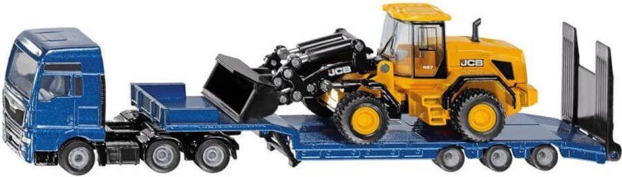 SIKU MAN met dieplader en JCB 1:87 van