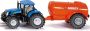 Siku New Holland T7070 Tractor Met Abbey Giertank Blauw oranje (1945) - Thumbnail 1