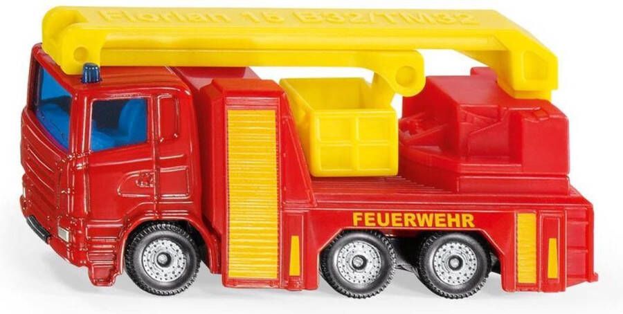 Siku Scania Feuerwehr Hoogwerker 12 Cm Staal Rood geel (1080)