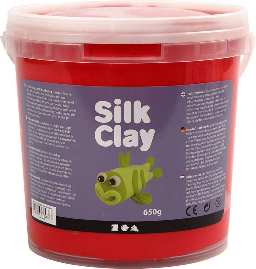 Silk Clay rood boetseermateriaal 650 gr 1 stuk