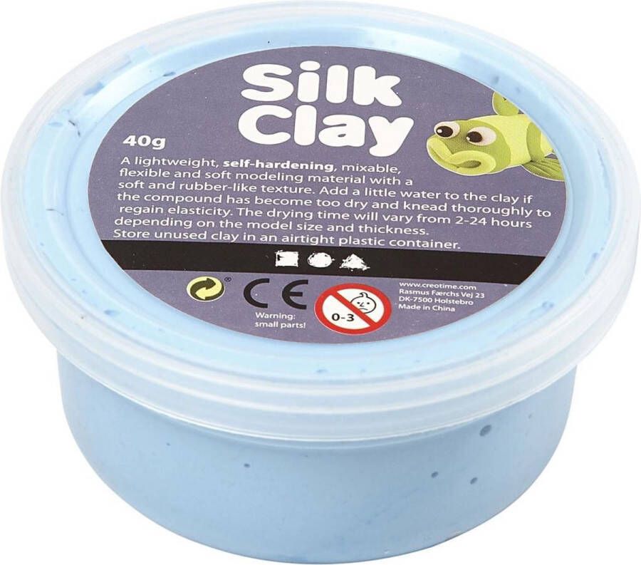 Silk Clay klei Neon blauw 40 gram (79117)