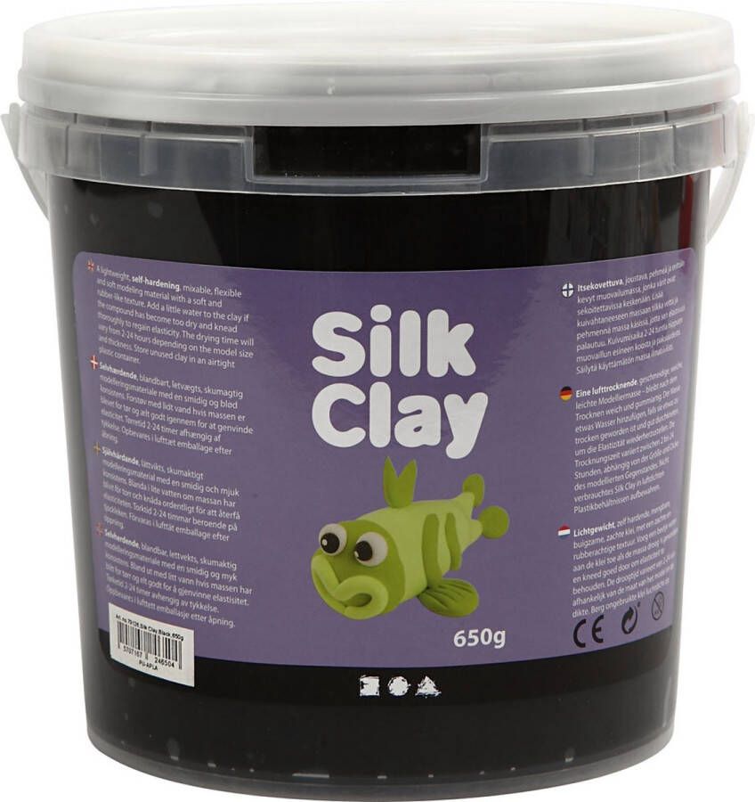 Silk Clay Zwart Boetseermateriaal 650 Gr 1 Stuk