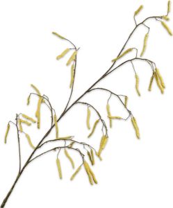 Silk-ka Zijden Bloem-Kunstbloem Hazelaar Tak Geel 129 cm