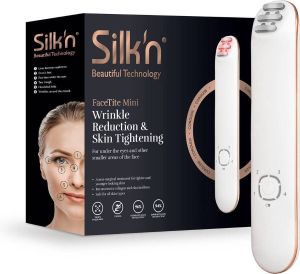 Silk'n FaceTite Mini Huidverjongingsapparaat Microdermabrasie Rimpelvermindering & huidverstrakking Herstelt collageen- en elastinevezels