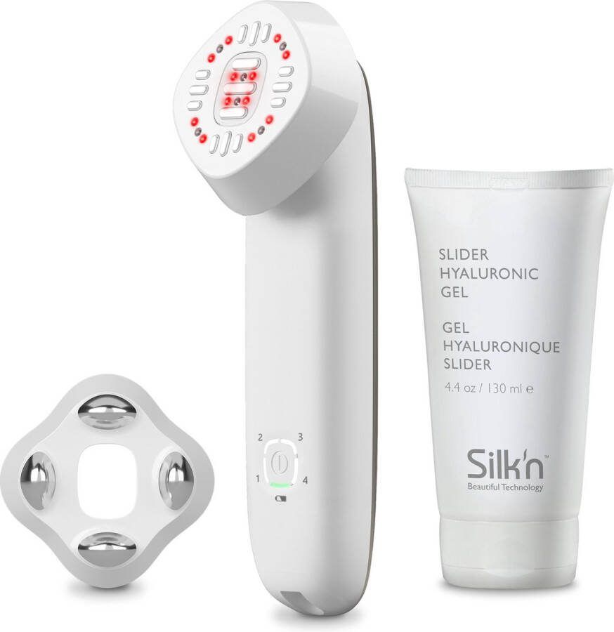 Silk'n gezichtsverzorging apparaat FaceTite Multiplatform Rimpelvermindering & huidverstrakking Herstelt collageen- en elastinevezels Wit