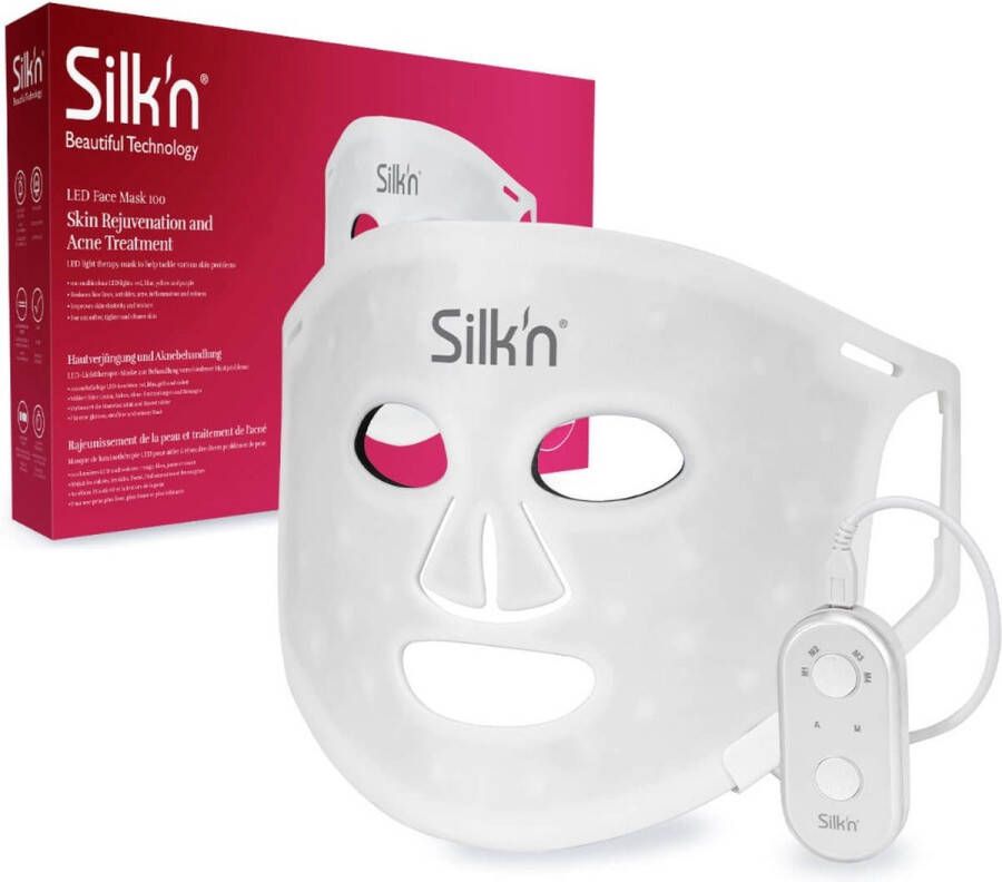 Silk'n Skincare LED Gezichtsmasker LED Face Mask Beauty masker met LED-lichttechnologie Wit