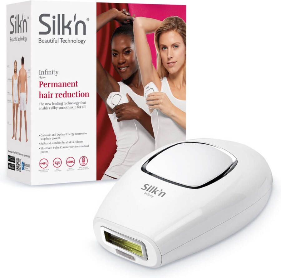 Silk'n Ontharing Infinity- Ontharingsapparaat voor alle huidskleuren Moederdag cadeau idee Wit
