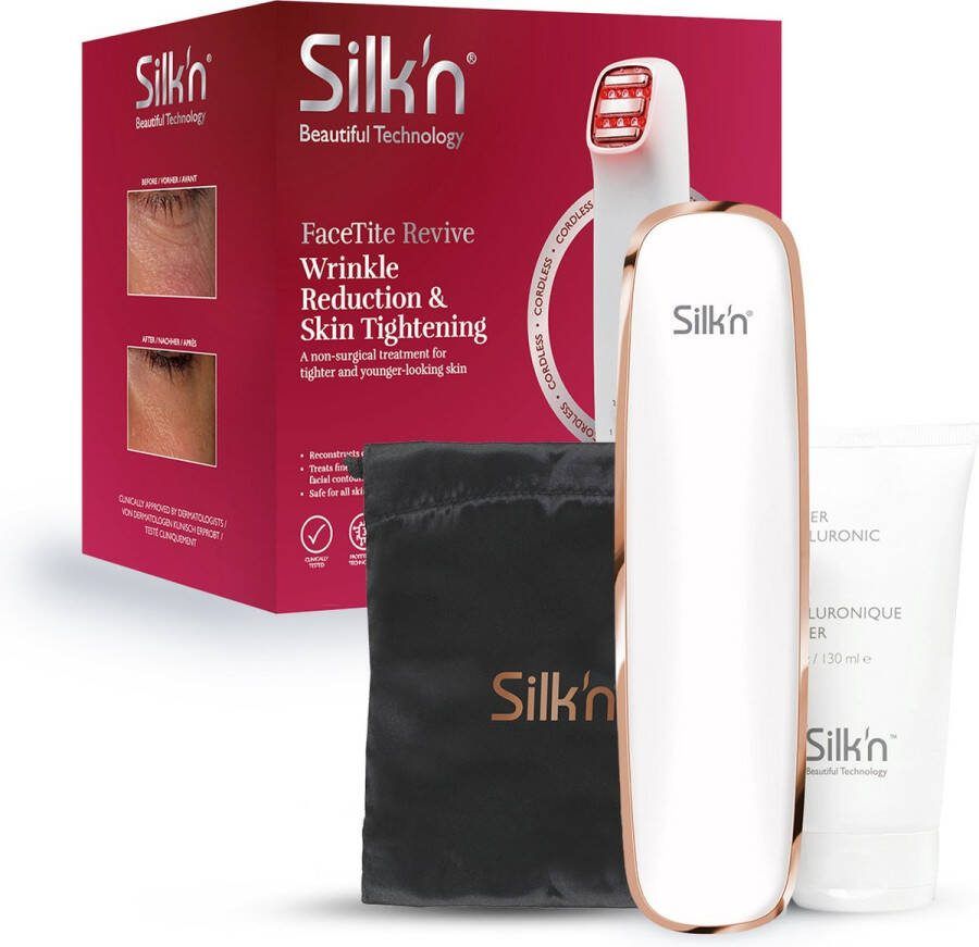 Silk'n FaceTite Revive Huidverjongingsapparaat Microdermabrasie Rimpelvermindering & huidverstrakking Herstelt collageen- en elastinevezels