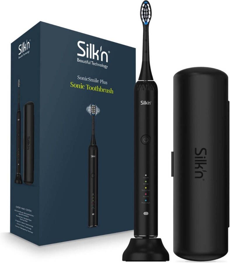 Silk'n Elektrische Tandenborstel – SonicSmile Plus tandenborstel met waterdichte functie Zwart