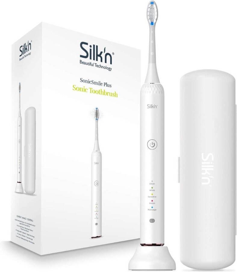 Silk'n Elektrische Tandenborstel – SonicSmile Plus tandenborstel met waterdichte functie Wit