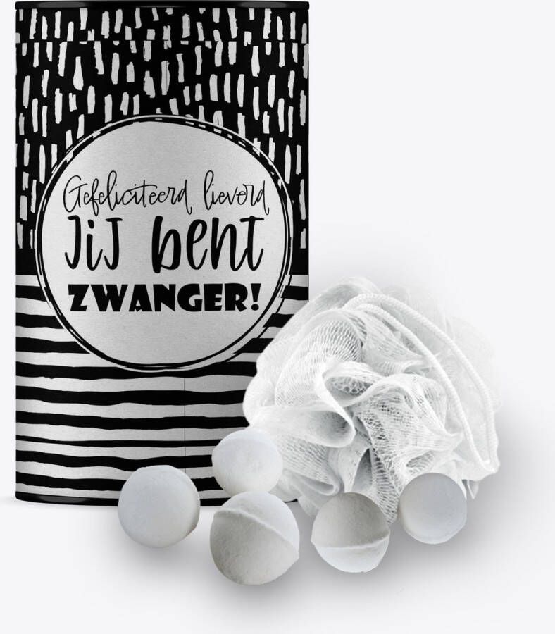 SilliBeads Bruisballen Gefeliciteerd Lieverd Jij bent zwanger! (Geschenksetje bruisballen & een bad spons)