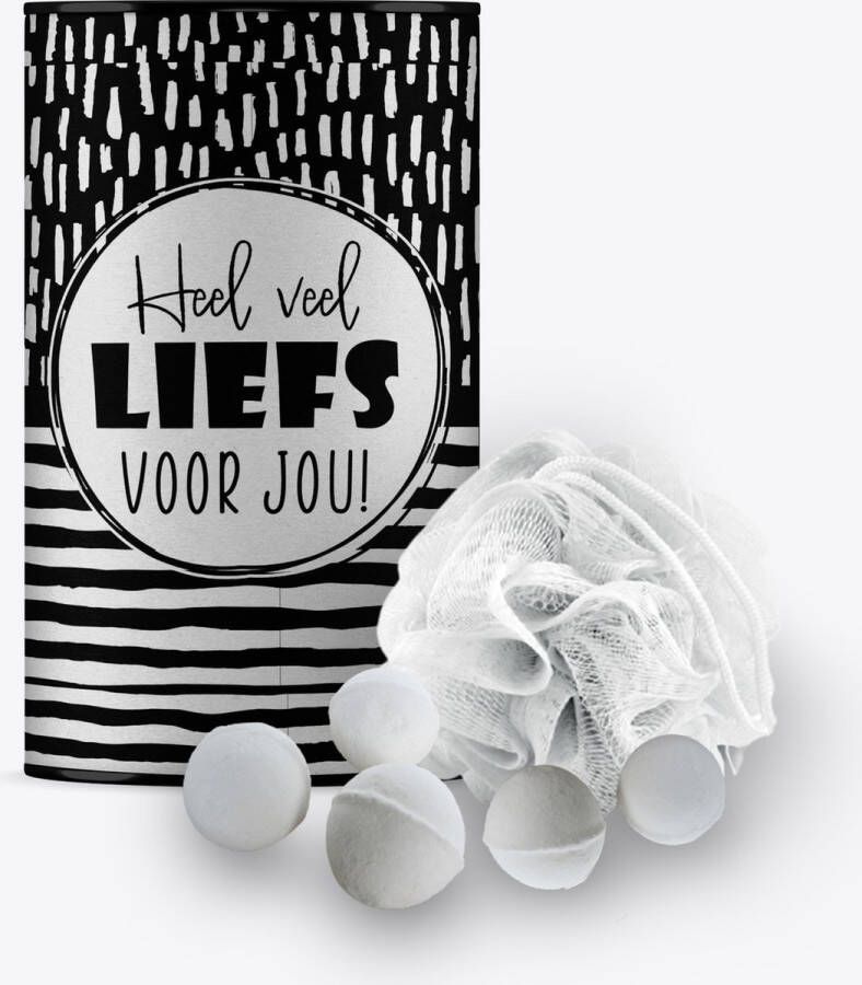 SilliBeads Bruisballen Heel veel liefs voor jou (Geschenksetje bruisballen & een bad spons)