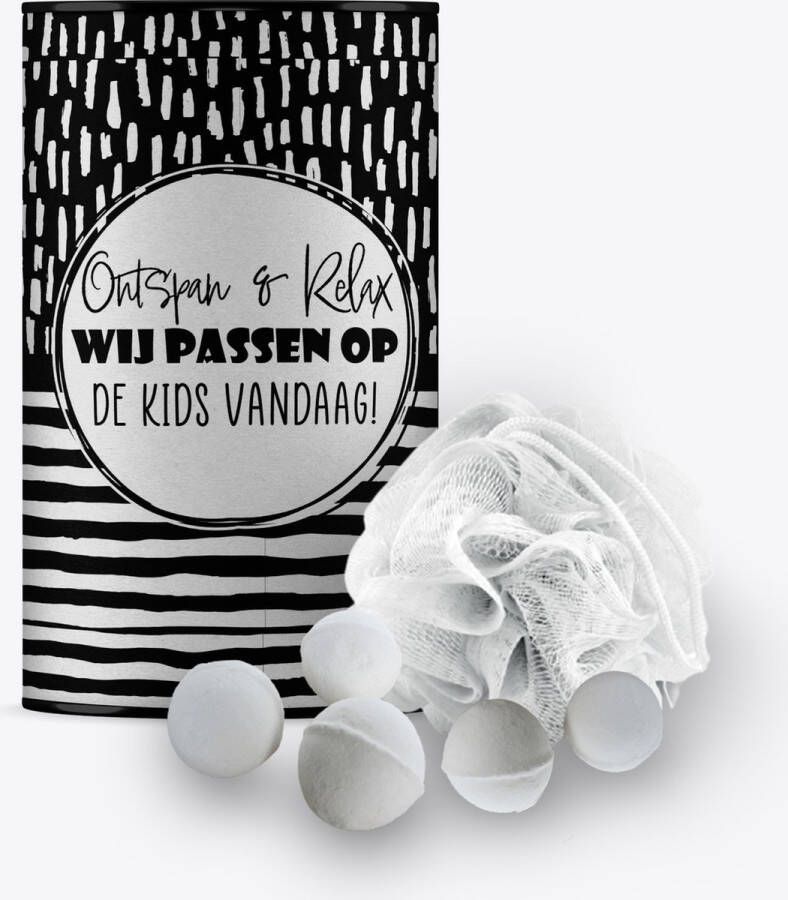 SilliBeads Bruisballen Ontspan & Relax Wij passen op de kids vandaag (Geschenksetje bruisballen & een bad spons)