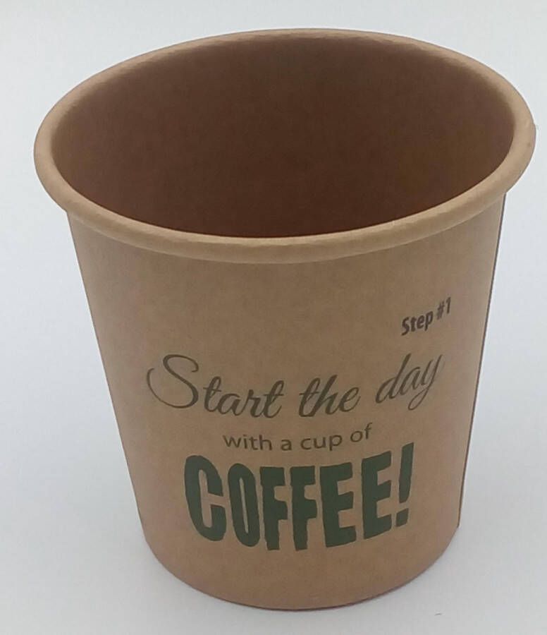 Silly Times koffie beker biobased paper cups 180 ml 50 stuks
