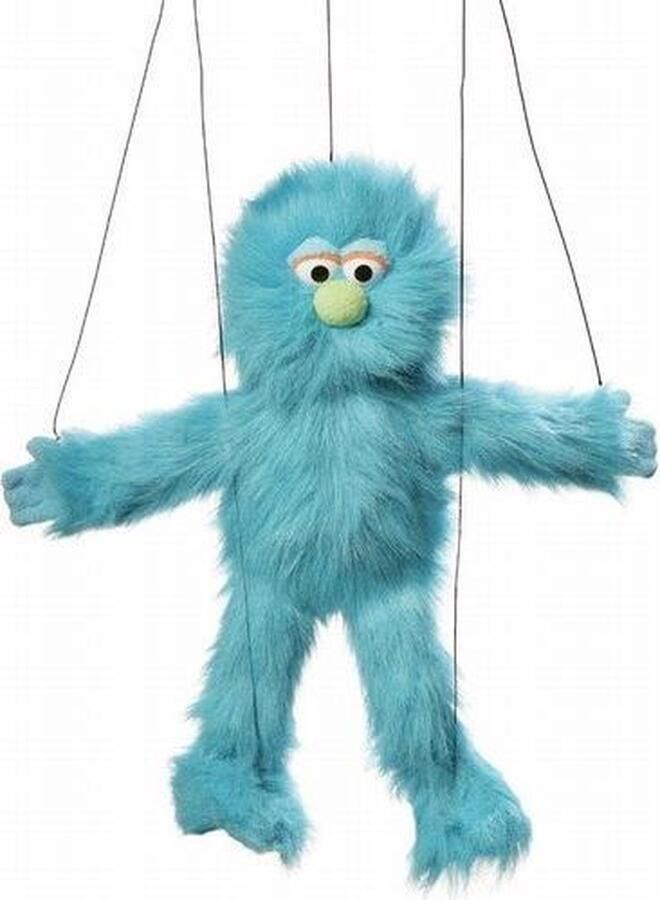 SillyPuppets Handpop Monster Blauw marionet