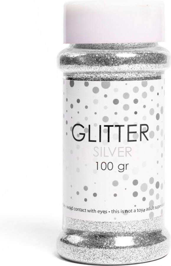 SilShop Glitter Zilver 100 gram Knutselen Glitters