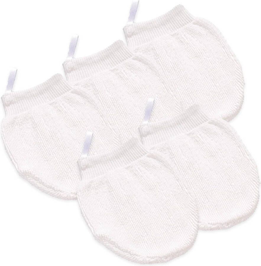 Silva Hoogwaardige wasbare make-uppads Herbruikbare pads met alleen water Originele wasbare make-uppads van microvezel met witte kleur (5 stuks)