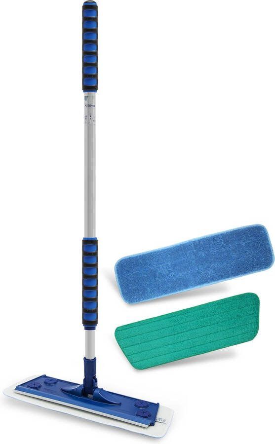 Silva Microvezel Vloerwisser Trekker Dweil set 2 Telescoopsteel