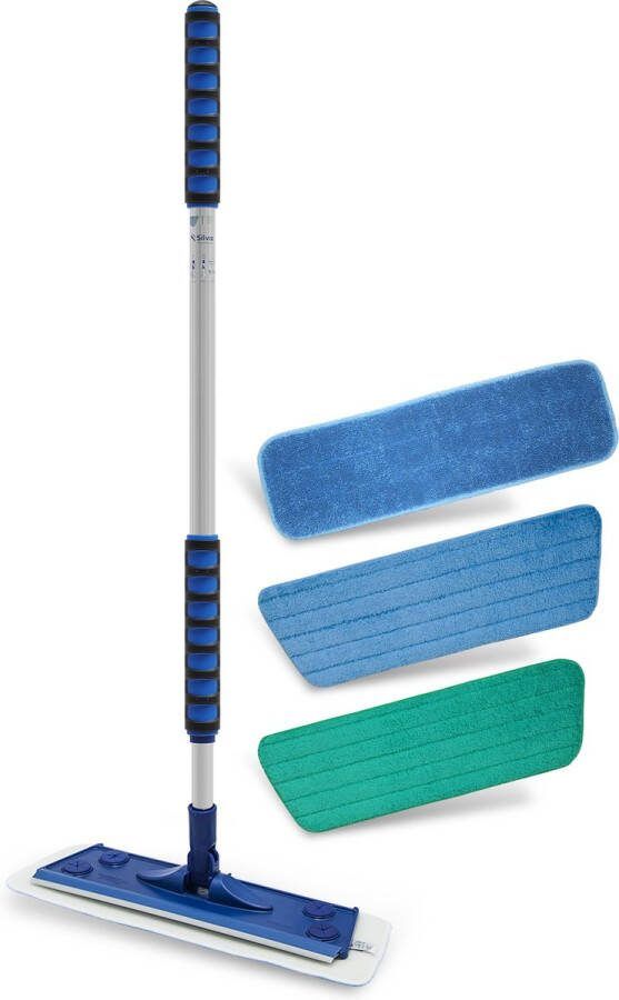 Silva Microvezel Vloerwisser Trekker Dweil set 3 Telescoopsteel