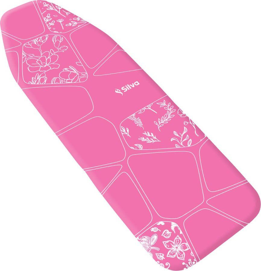 Silva Strijkplankhoes L 100% Katoen Molton 5mm Roze