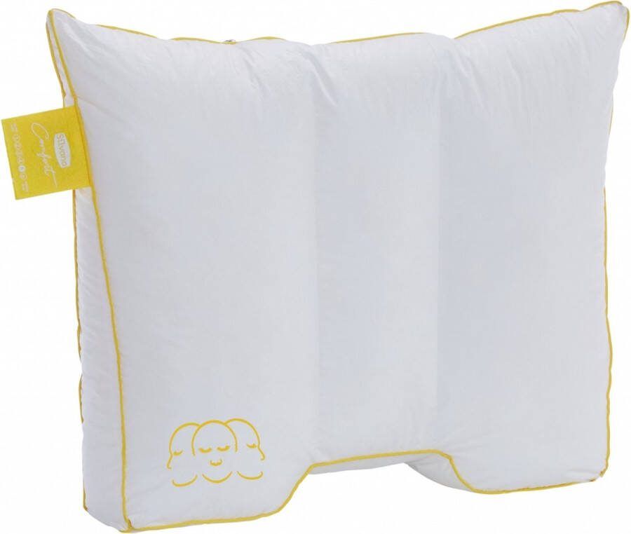 Silvana Comfort synthetisch stevig hoofdkussen Latex in combinatie met gesiliconiseerde holle polyester vezel Wit
