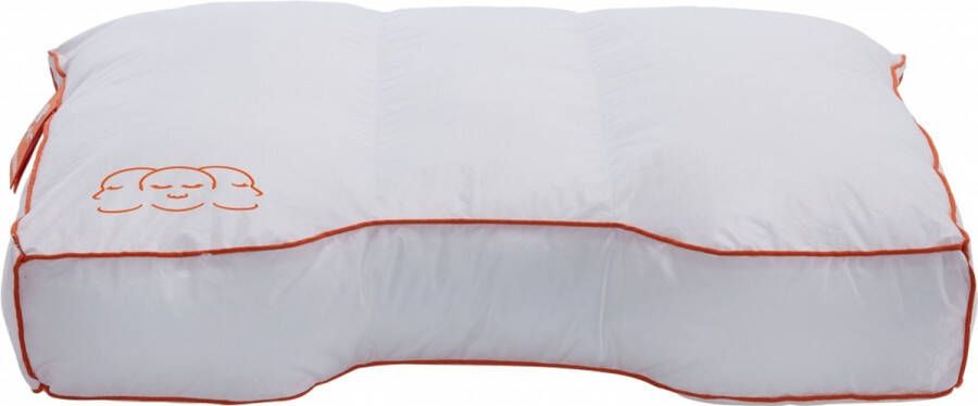 Woonexpress Silvana Hoofdkussen Silvana Comfort 2 Oranje Wit Katoen Wit 60x70x0cm (hxbxd)