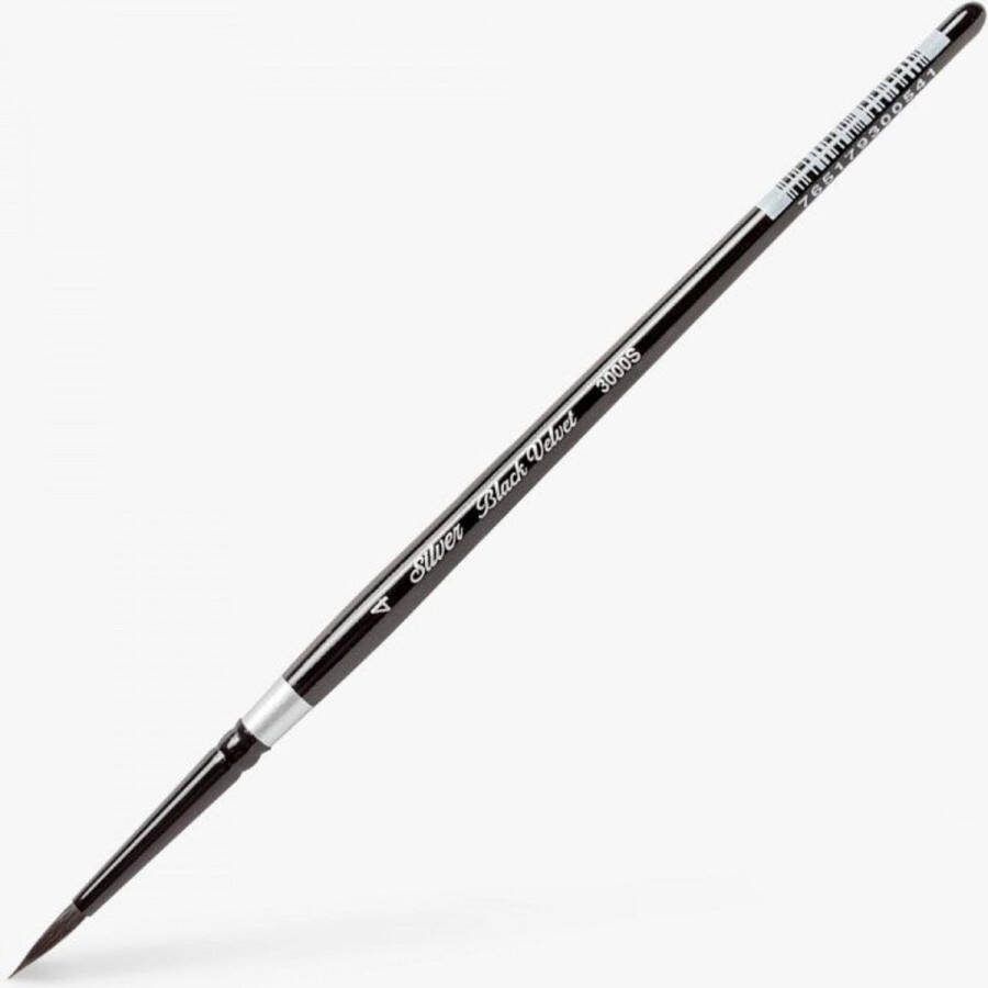 Silver Brush Black Velvet Aquarel Inkt & Gouache penseel Round Serie 3000S