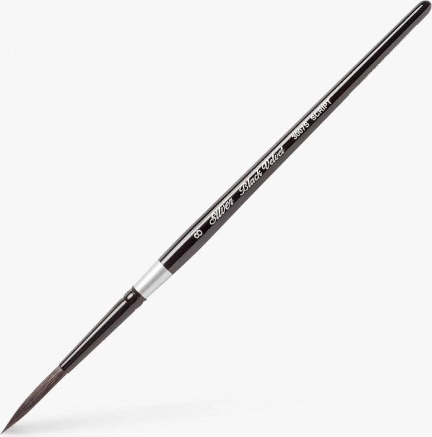 Silver Brush Black Velvet Aquarel Inkt & Gouache penseel Script-Liner Serie 3007S