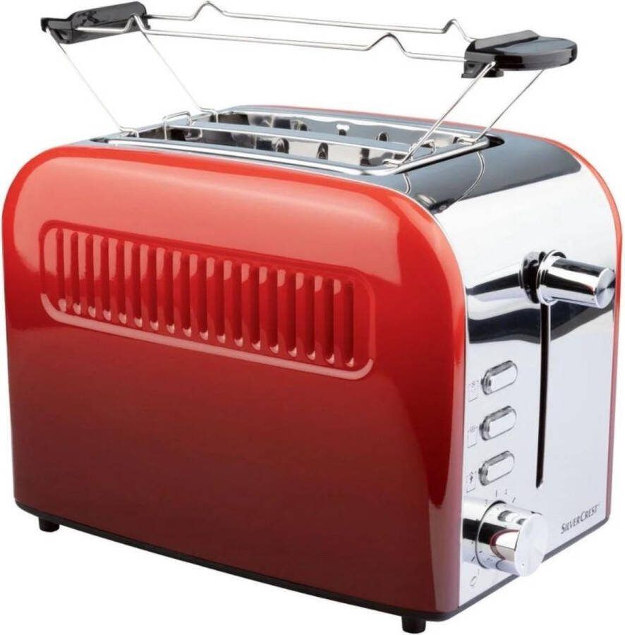 SILVERCREST Broodrooster Rood 920W 6 niveaus Met opzethouder