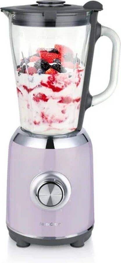 SILVERCREST KITCHEN TOOLS Blender pastel Vermogen: 600 W Mengkan: 1 75 L Snelheden: 5 + pulse functie Lila Voor shakes smoothies crushed ice etc. Deksel met vulopening en doseerdop Inclusief 10 receptsuggesties