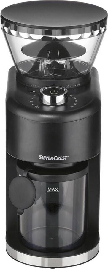 SILVERCREST KITCHEN TOOLS Elektrische koffiemolen 200 W Capaciteit: 250 g koffiebonen Maalgraden: 25 Inclusief koffiepoederlepel