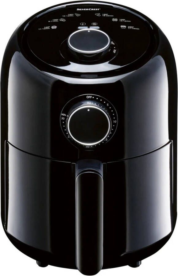 SILVERCREST Mini Airfryer Heteluchtfriteuse 1.9 liter Compact Zwart 1000W