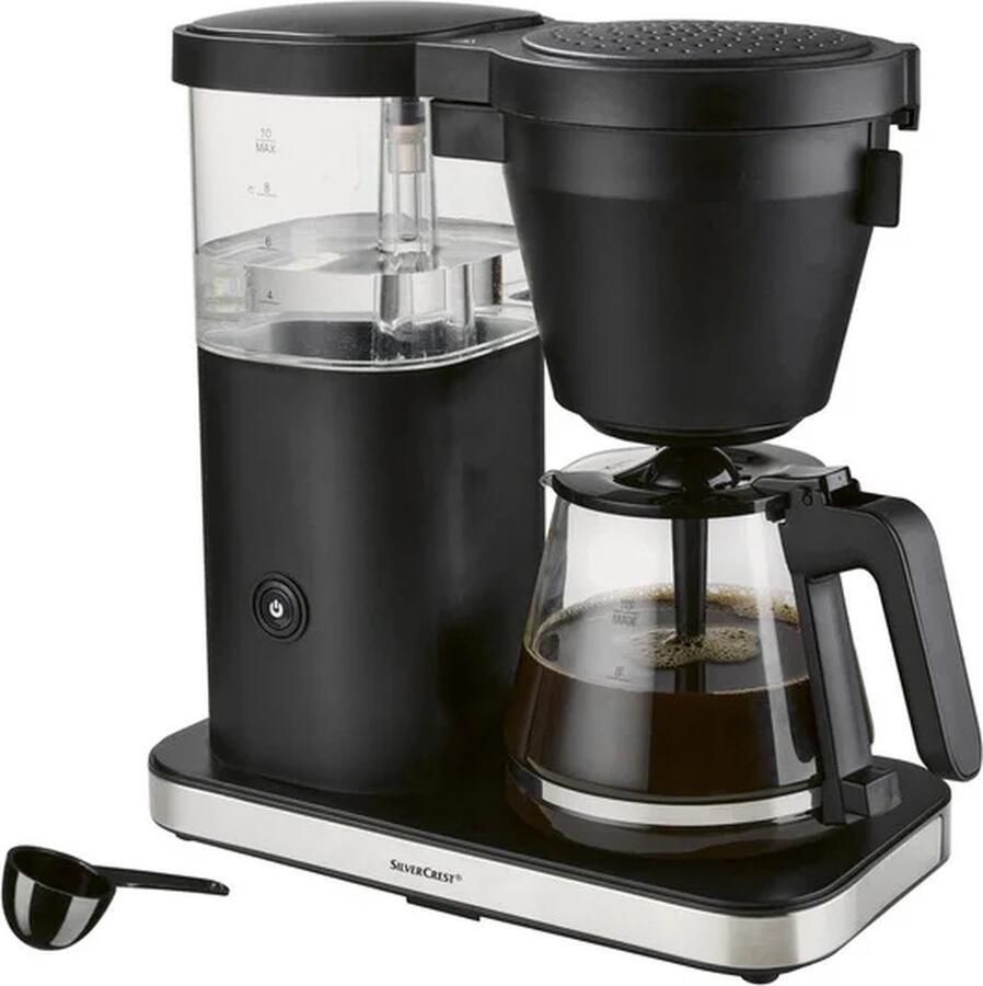 SILVERCREST KITCHEN TOOLS Koffiezetapparaat 1.700 W Waterreservoir: 1 53 l Capaciteit: 10 kopjes Uitneembare filterhouder Incl. glazen kan en koffielepel