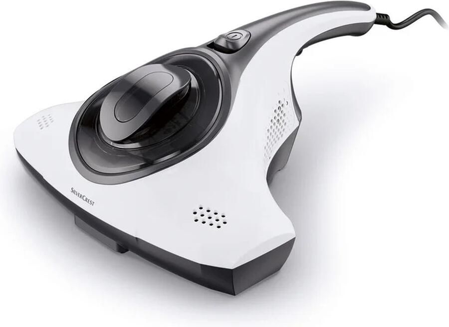 SILVERCREST Stofmijtzuiger 300 W Functies: 3 Stofreservoir: 125 ml Effectief tegen mijten ziektekiemen en bacteriën Oppervlakken worden gesteriliseerd door UV-licht Makkelijk schoon te maken en afneembare stofbak