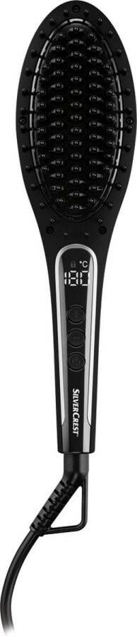 SILVERCREST Stijlborstel Vermogen: 50 W Temperatuur: 100-180 °C Eenvoudige bediening met LED display Hoogwaardige keramisch gecoate borstelharen 360° draaibare kabelverbinding en ophanglus