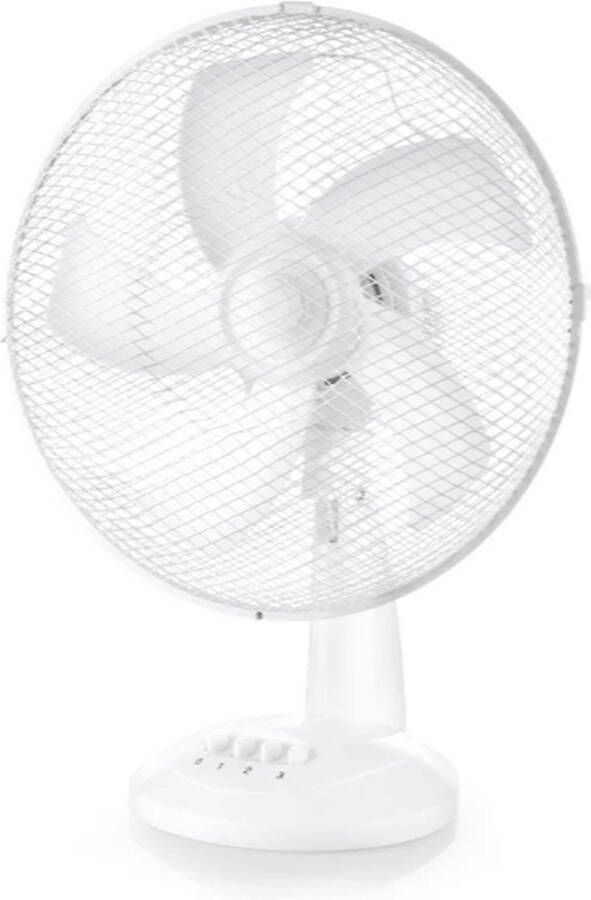 SILVERCREST Tafelventilator 3 Snelheden 40W 30cm Diameter Krachtige Stille en Compacte Bureauventilator Energiezuinig en Draagbaar Design Ideaal voor Kantoor en Slaapkamer Color: White