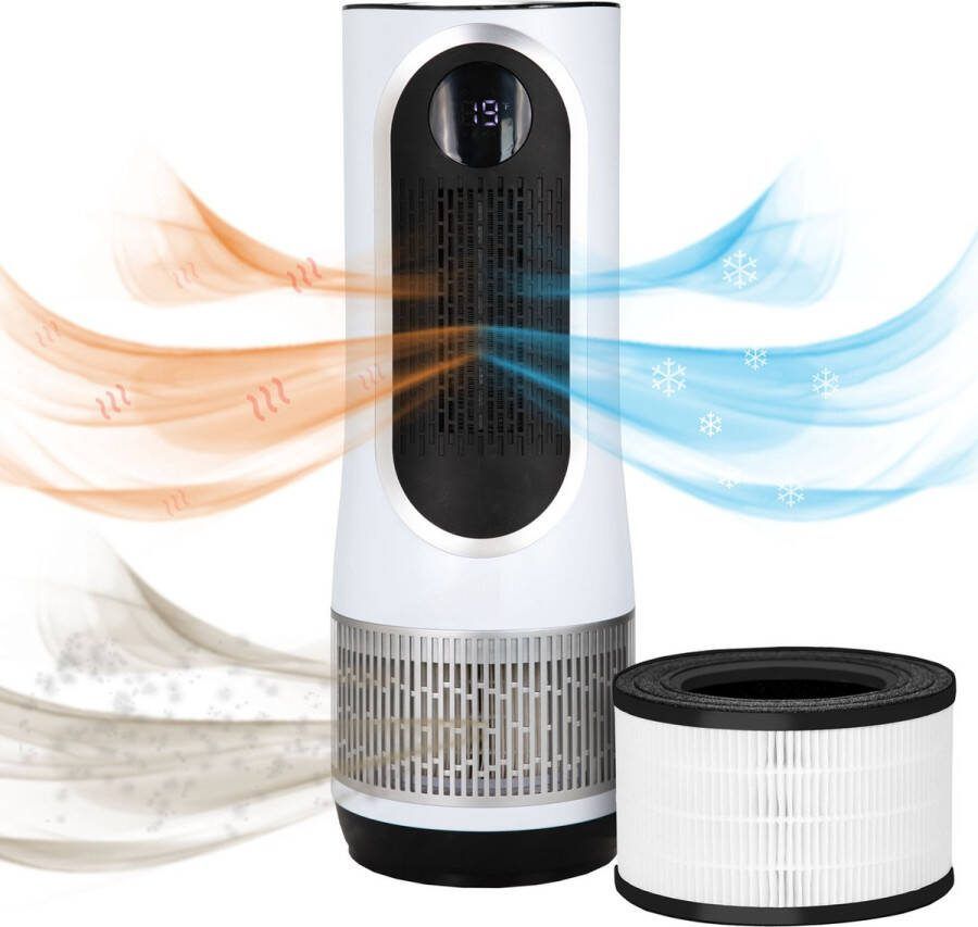 Silvergear Luchtreinigers met HEPA Filter Air Purifier 3-in-1 Air Cleaner Hot & Cold 80 m3