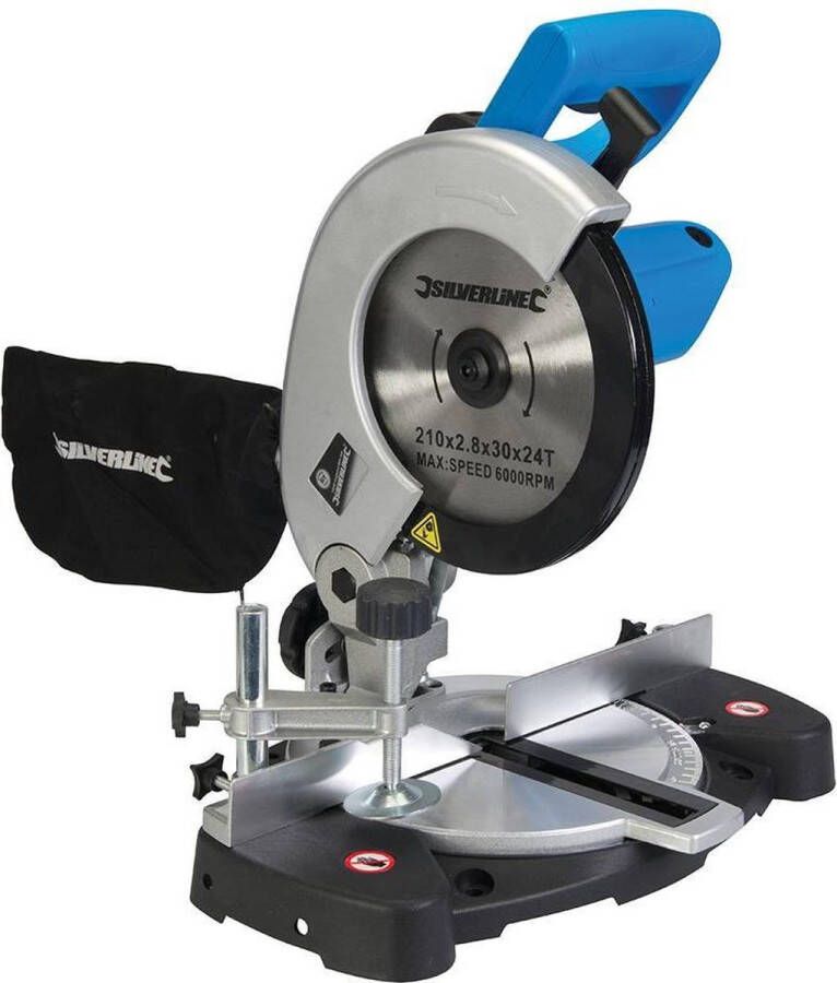 Silverline 1400 W gecombineerde verstekzaag 210 mm