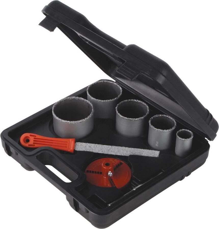Silverline 8-delige hardmetalen gatenzaag set 33 83 mm dia.
