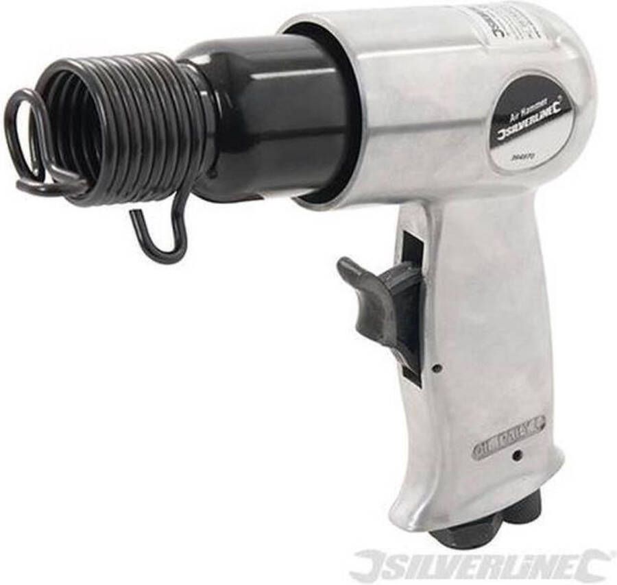 Silverline Pneumatische beitelhamer set 5-delig snelwisselveer 120 mm beitels lichtgewicht aluminium