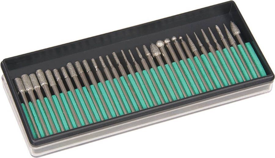 Silverline Diamant slijpstenen set 30-delig Ø 3.17 mm Voor multifunctionele hobbymachines