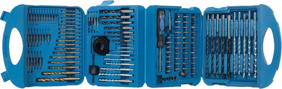 Silverline Geassorteerde boor- en bitset 126-delig titanium beton en hout inclusief accessoires