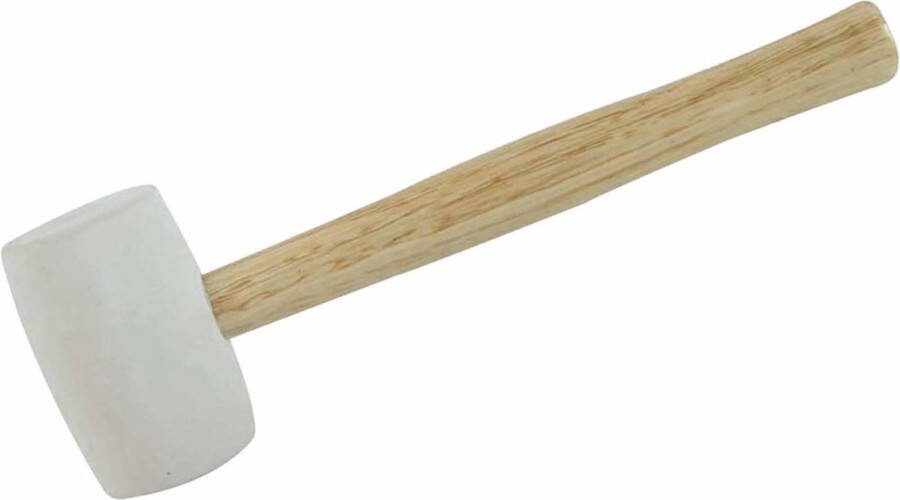 Silverline Hamer met witte rubberen kop hardhouten schacht 907 gram