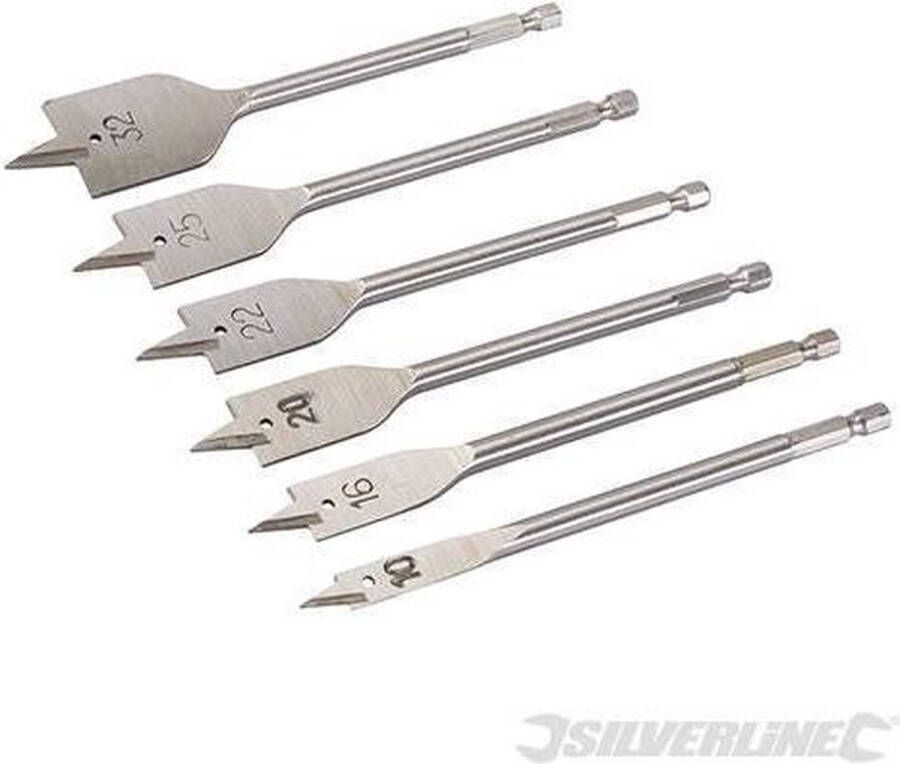 Silverline Houtboor Set 10 t m 32 mm 6 Delig