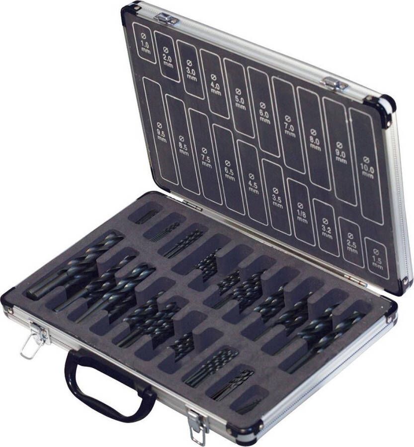 Silverline HSS-R Boren Set 1 t m 10 mm in Koffer 170 Delig