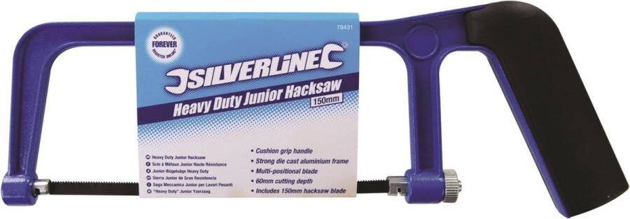 Silverline Junior ijzerzaag heavy duty verstelbaar zaagblad ergonomisch handvat 150 mm