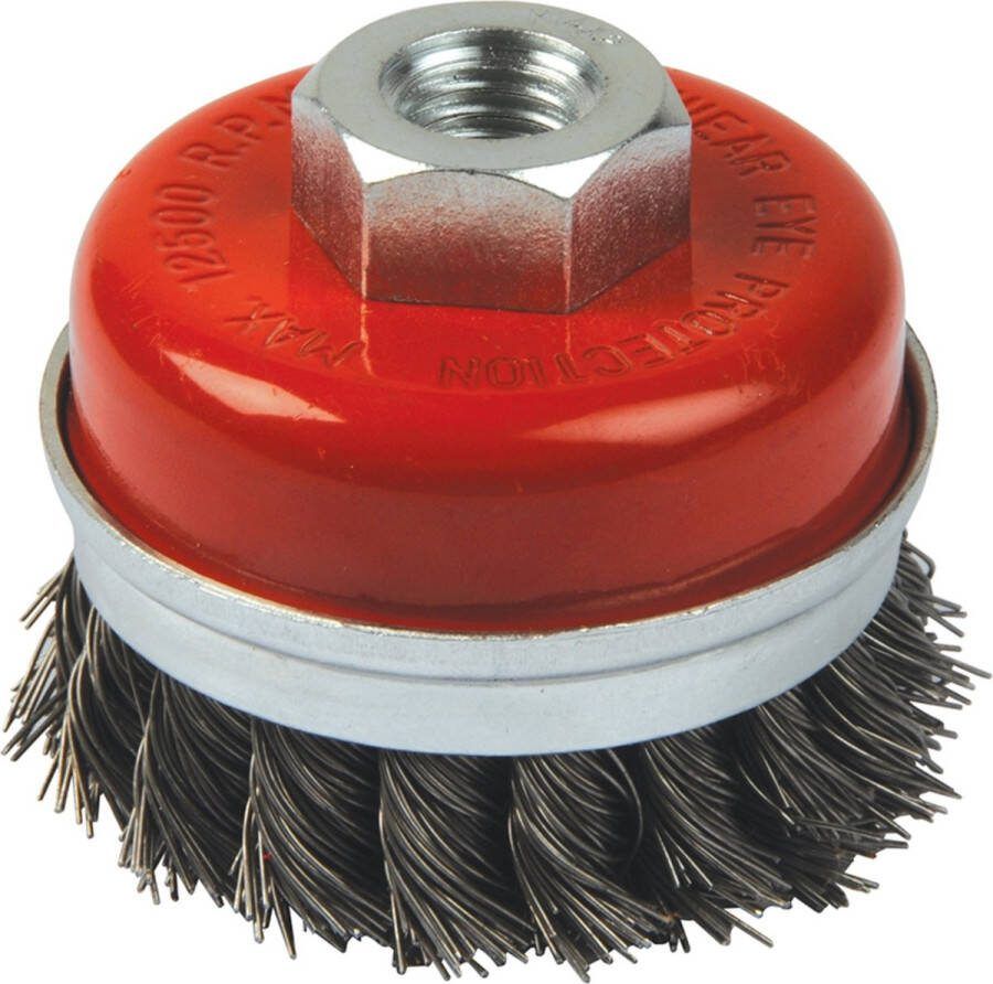 Silverline Komborstel met getordeerd draad Ø 80 mm roestverwijdering en lasvoorbereiding