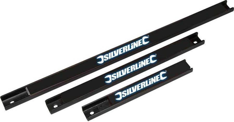 Silverline Magnetische gereedschapsrekken set 3 maten heavy-duty staal 3-delig