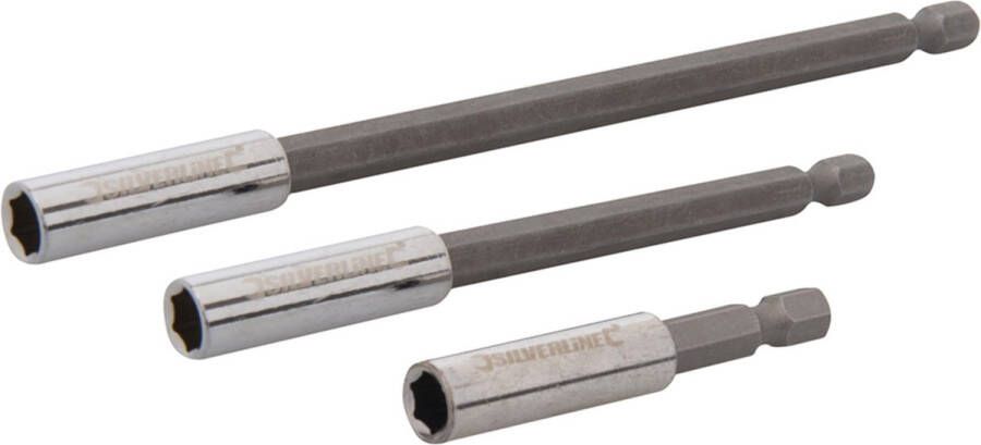 Silverline Magnetische bithouder set snelle bitwissels 60 100 en 150 mm 3-delig